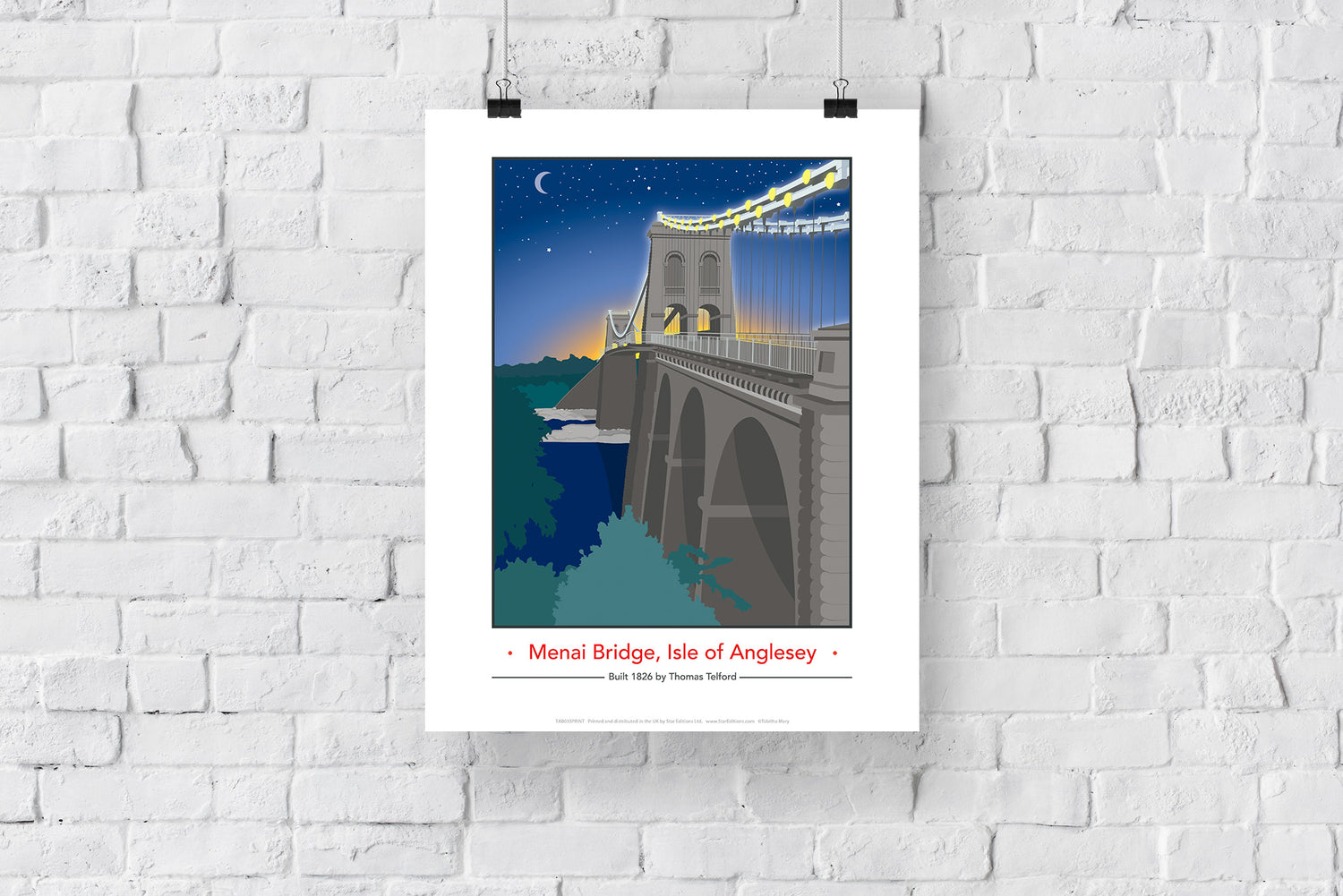 The Menai Bridge, Isle of Anglesey - Art Print