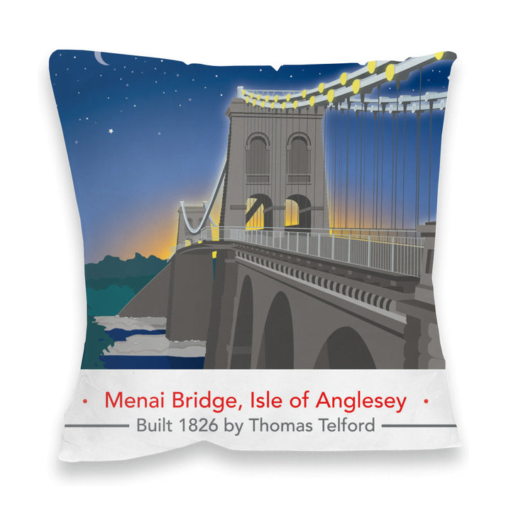 The Menai Bridge, Isle of Anglesey Fibre Filled Cushion