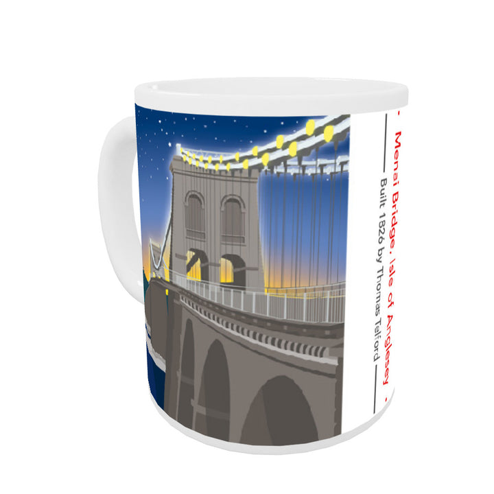 The Menai Bridge, Isle of Anglesey Coloured Insert Mug