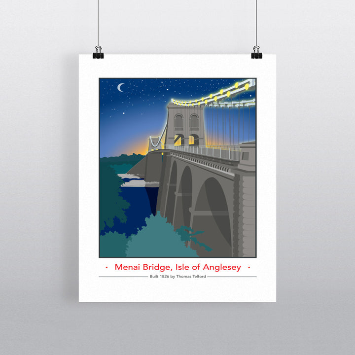 The Menai Bridge, Isle of Anglesey 90x120cm Fine Art Print