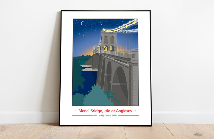 The Menai Bridge, Isle of Anglesey - Art Print