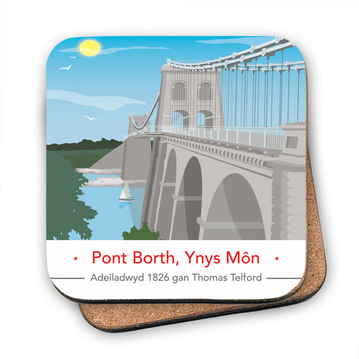 Pont Borth, Ynys Mon MDF Coaster