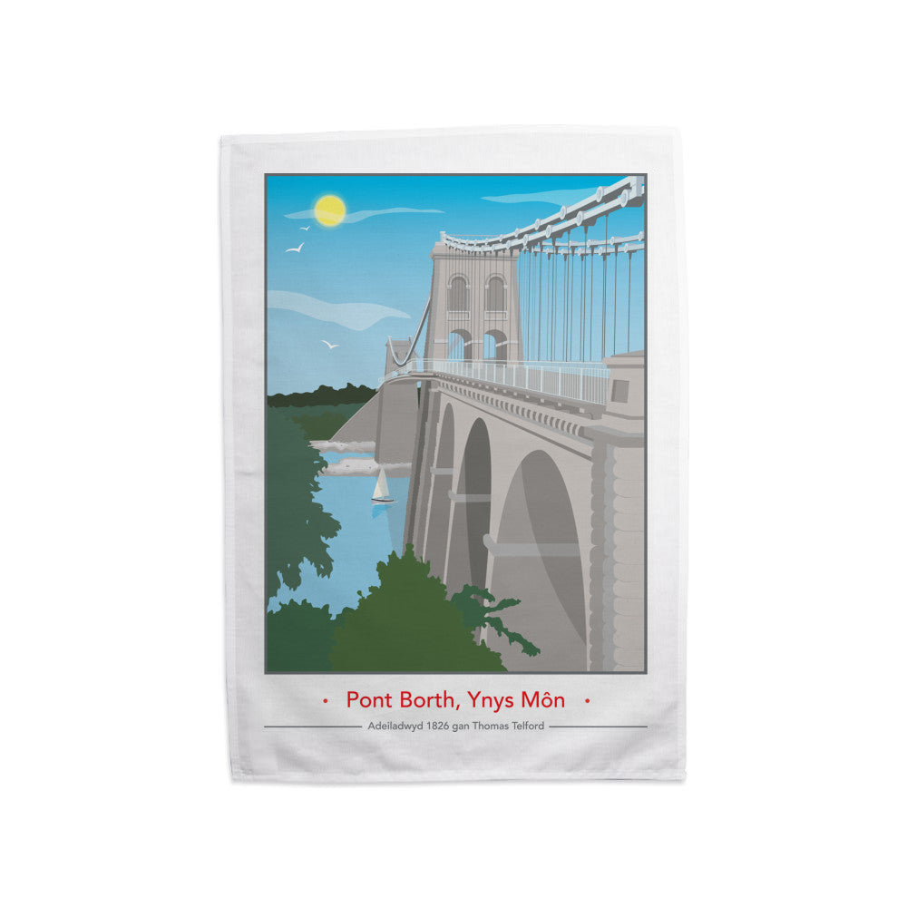 Pont Borth, Ynys Mon Tea Towel