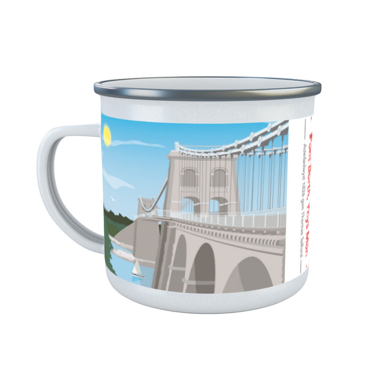 Pont Borth, Ynys Mon Enamel Mug