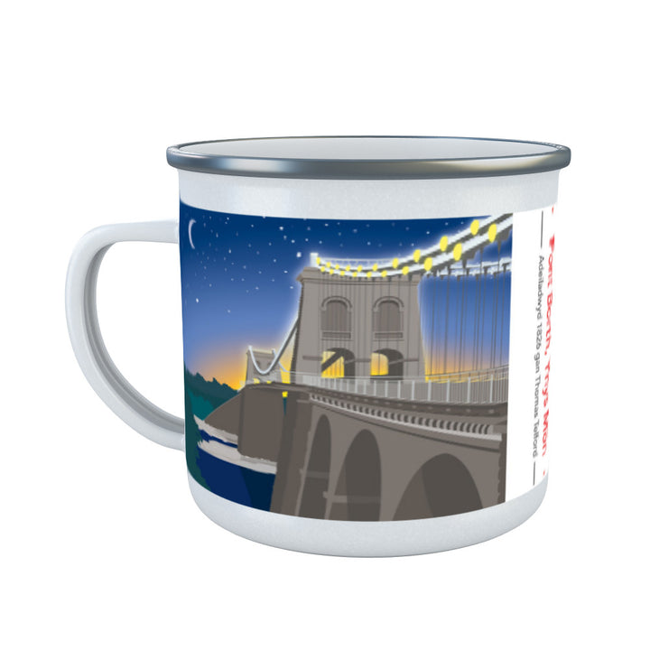 Pont Borth, Ynys Mon Enamel Mug