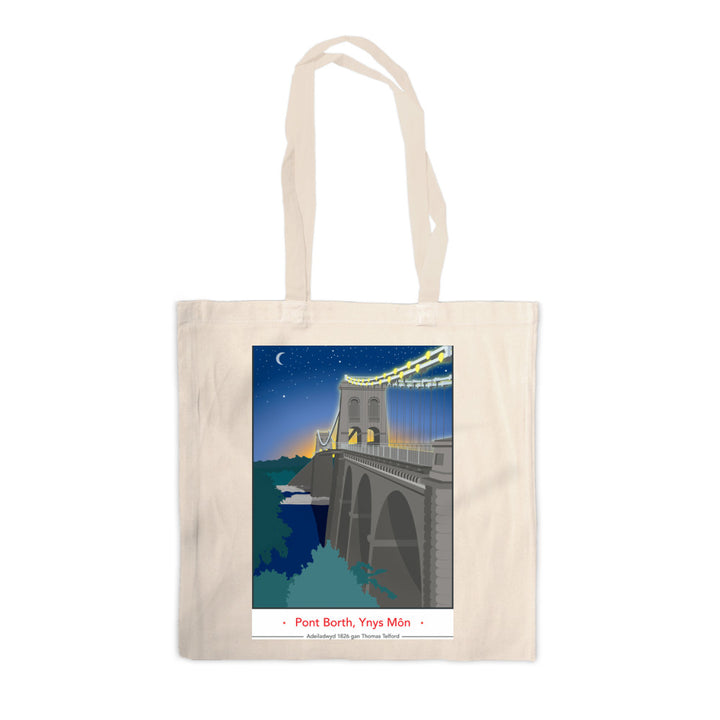 Pont Borth, Ynys Mon Canvas Tote Bag