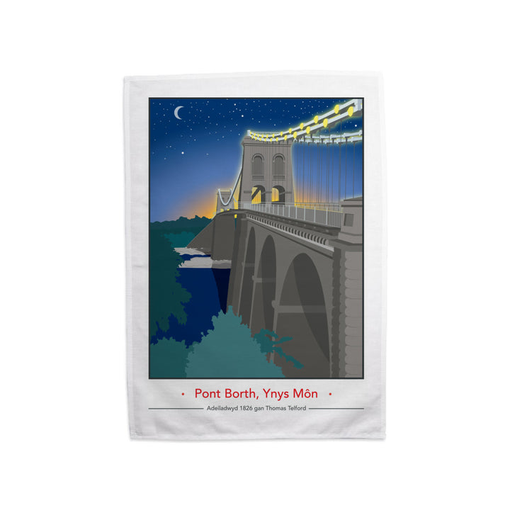 Pont Borth, Ynys Mon Tea Towel