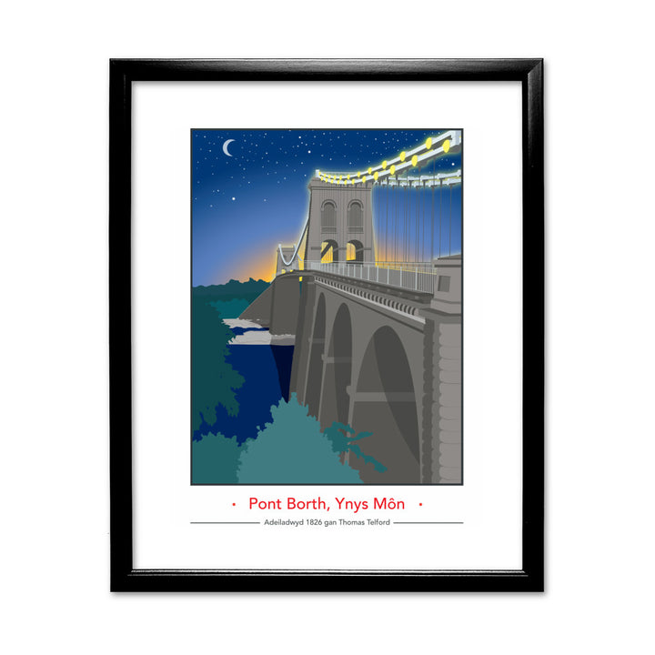 Pont Borth, Ynys Mon 11x14 Framed Print (Black)