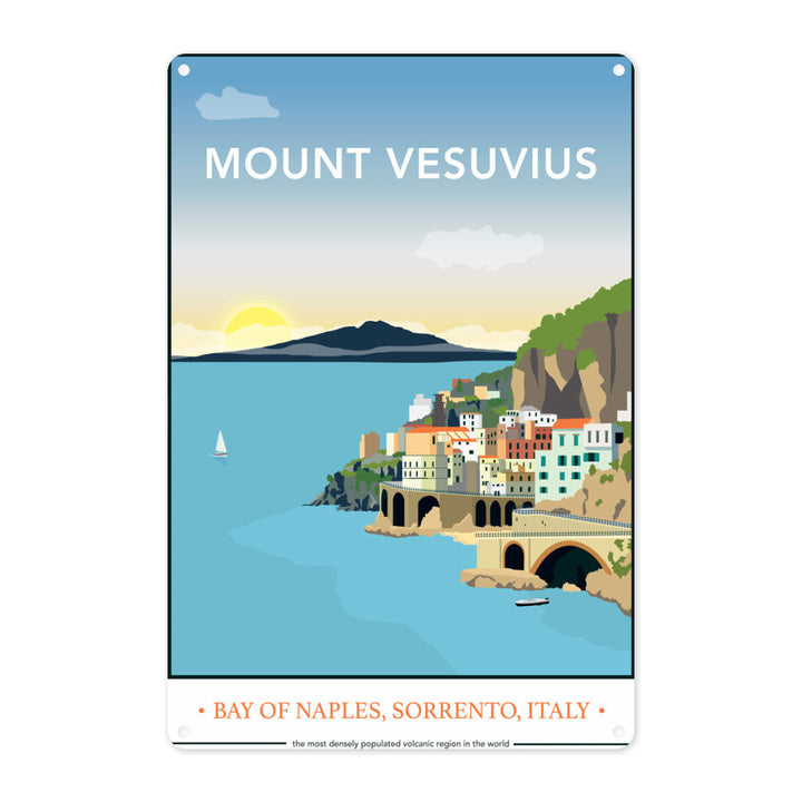 Mount Vesuvius, Italy Metal Sign