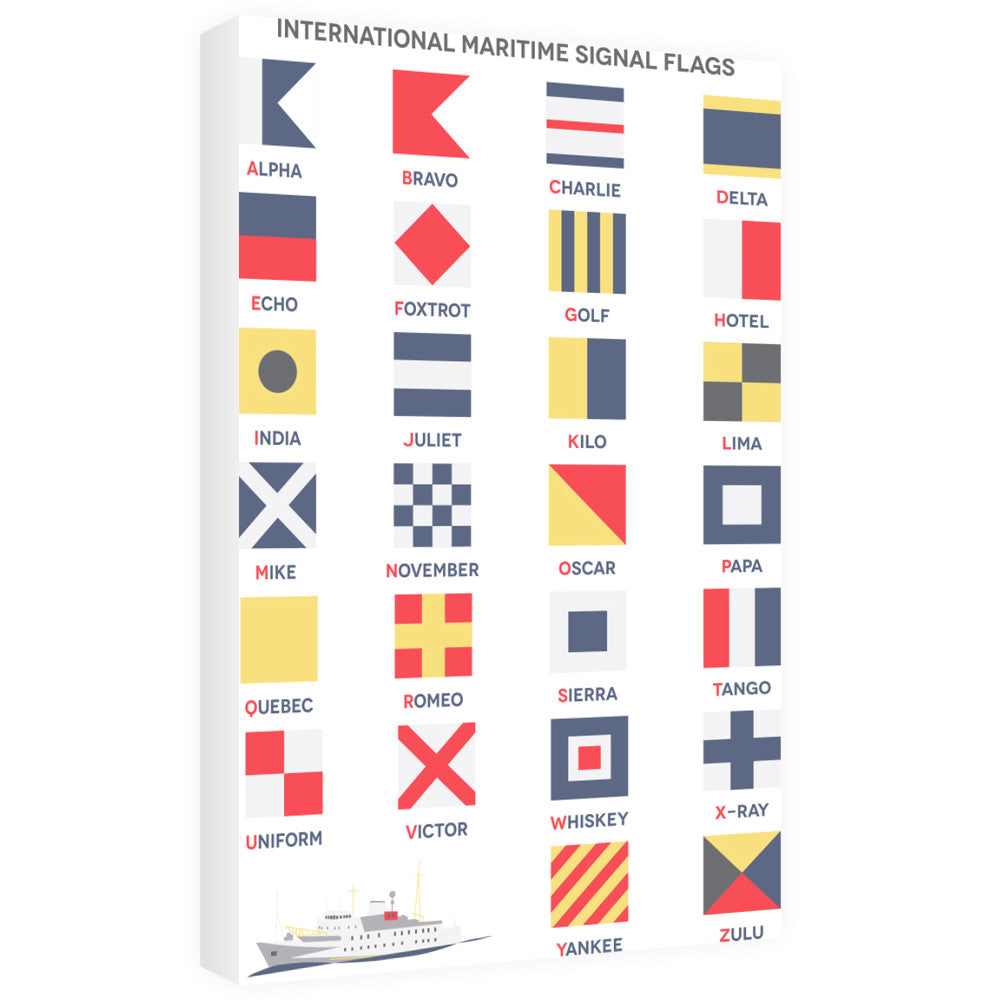 The International Maritime Signal Flags, 60cm x 80cm Canvas