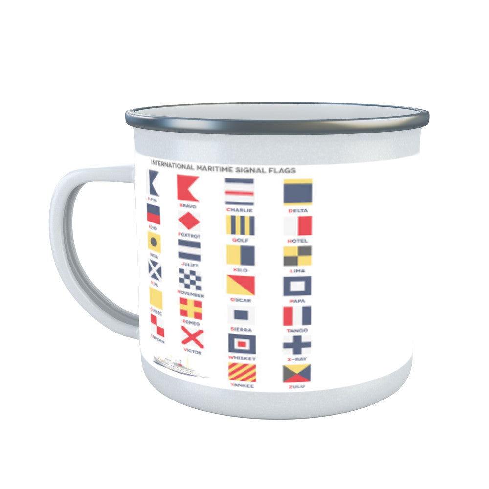 The International Maritime Signal Flags, Enamel Mug