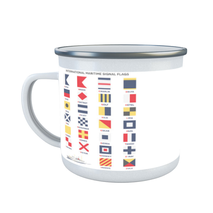 The International Maritime Signal Flags, Enamel Mug