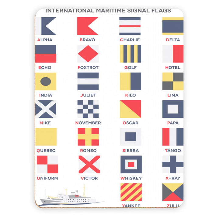 The International Maritime Signal Flags, Placemat