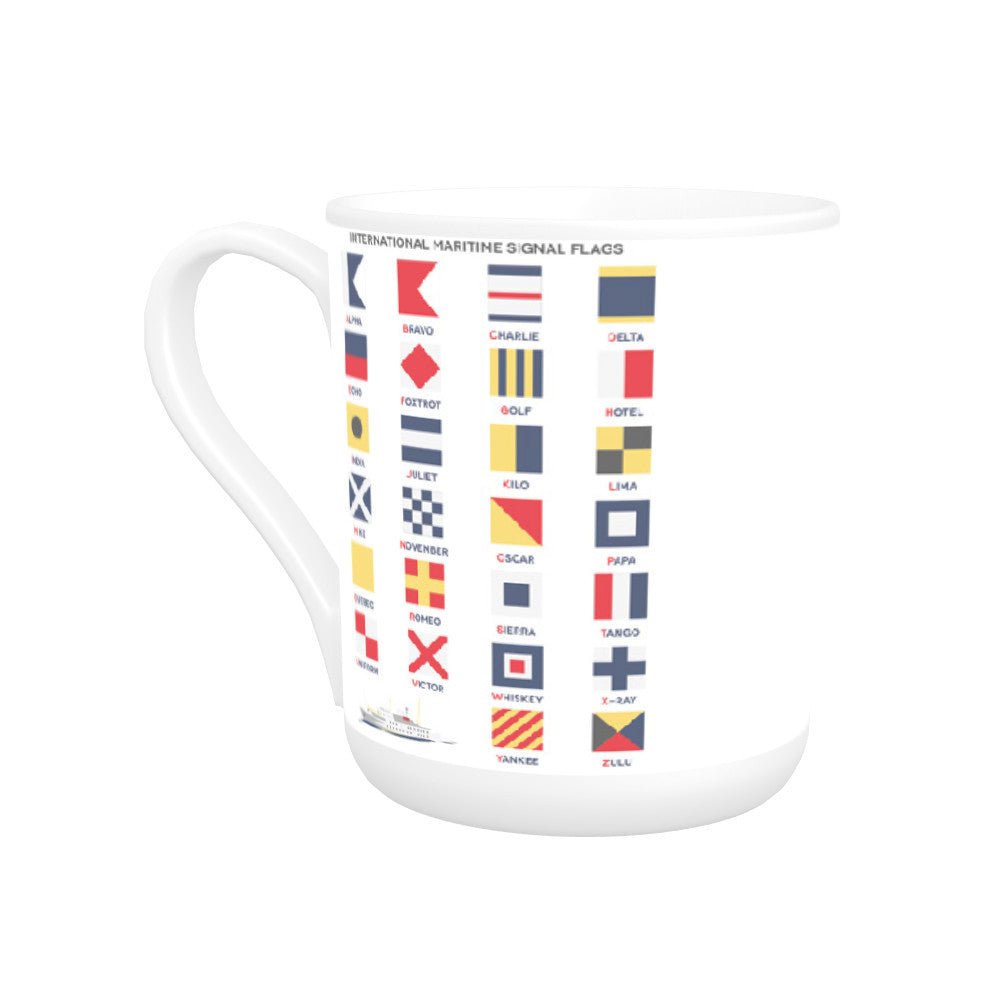 The International Maritime Signal Flags, Bone China Mug