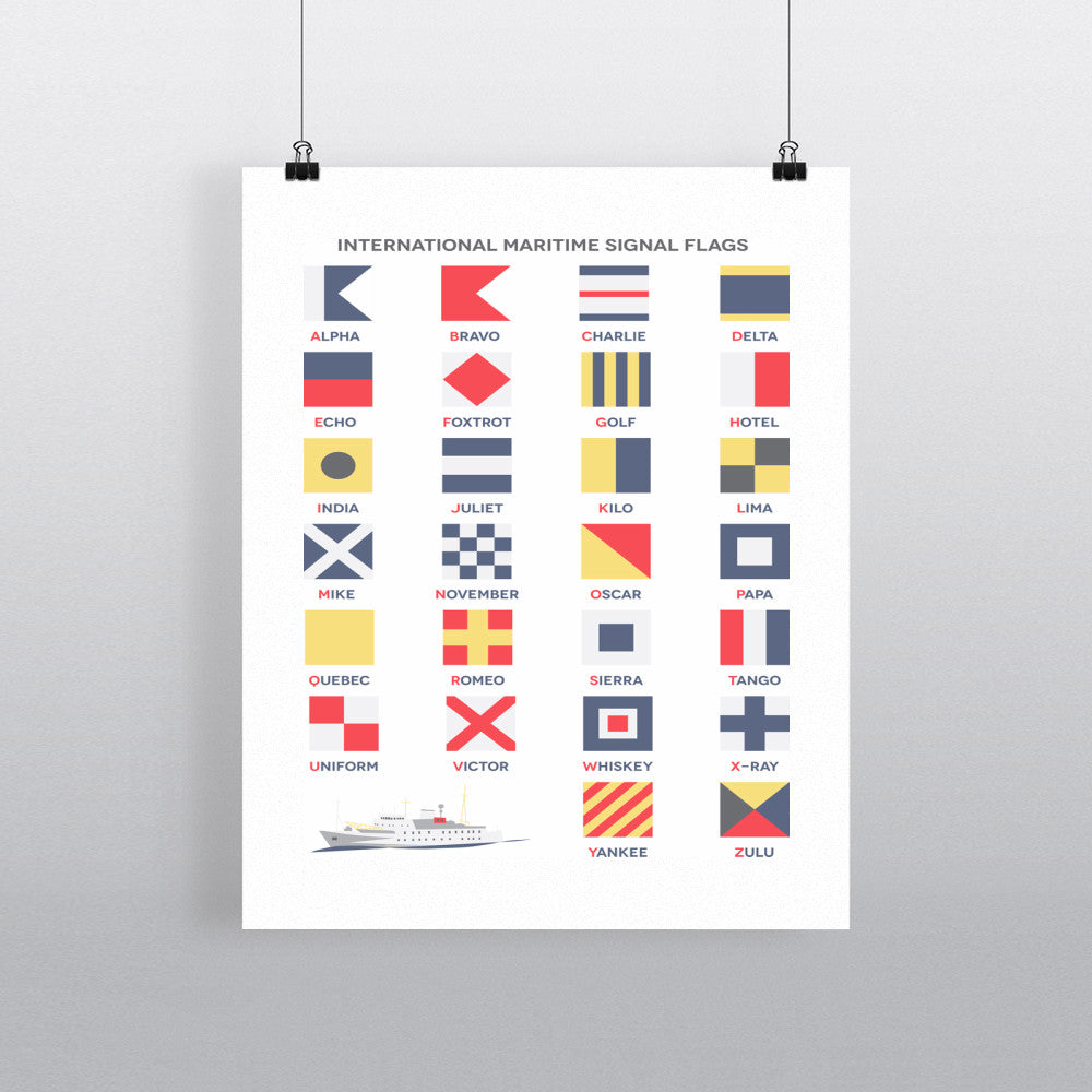The International Maritime Signal Flags, - Art Print