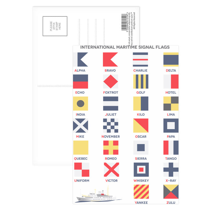 The International Maritime Signal Flags, Postcard Pack