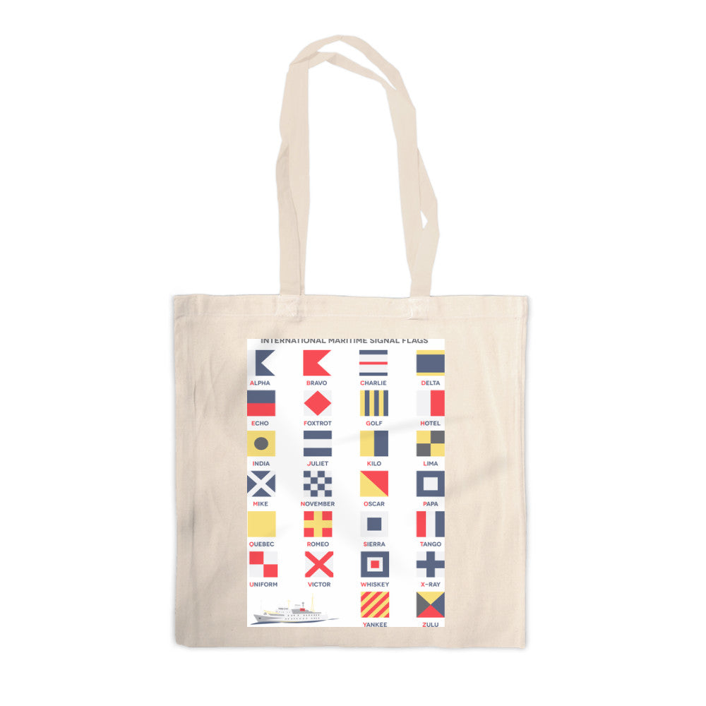 The International Maritime Signal Flags, Canvas Tote Bag