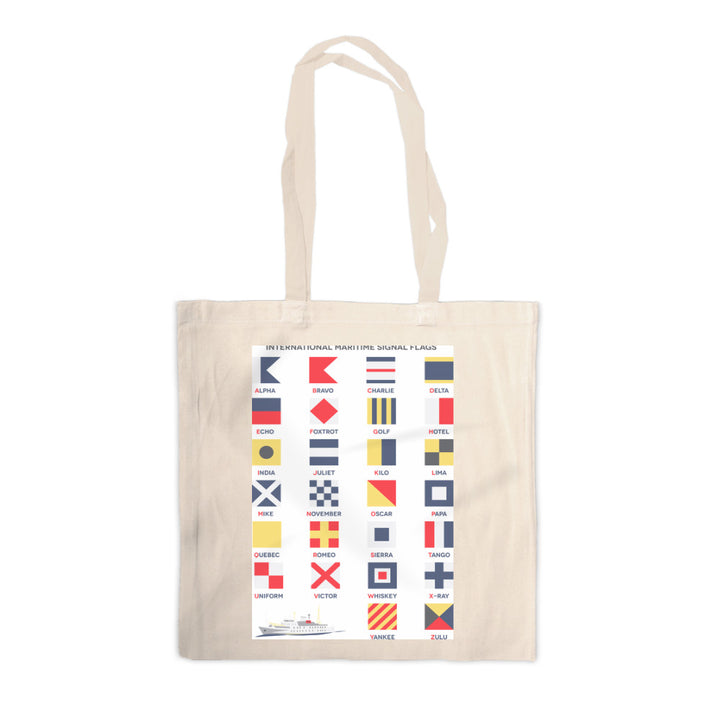 The International Maritime Signal Flags, Canvas Tote Bag