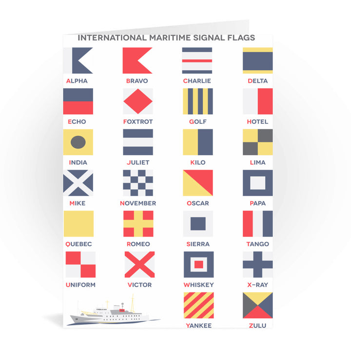 The International Maritime Signal Flags, Greeting Card 7x5