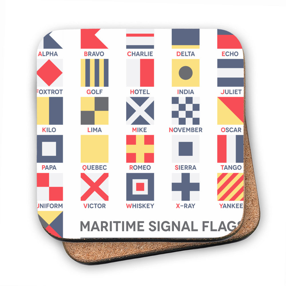 The International Maritime Signal Flags, MDF Coaster