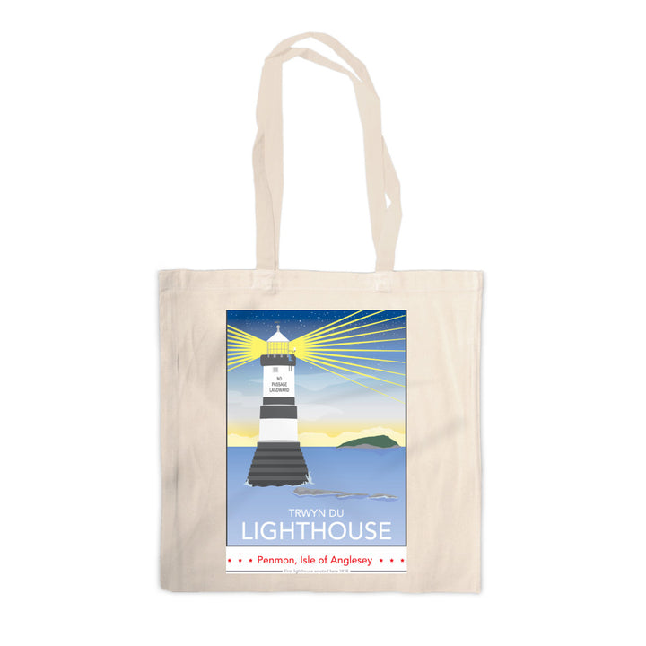 Trwyn Du Lighthouse, Isle of Anglesey Canvas Tote Bag