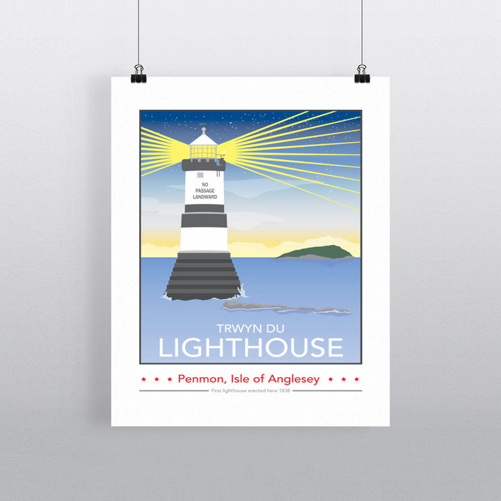 Trwyn Du Lighthouse, Isle of Anglesey 90x120cm Fine Art Print