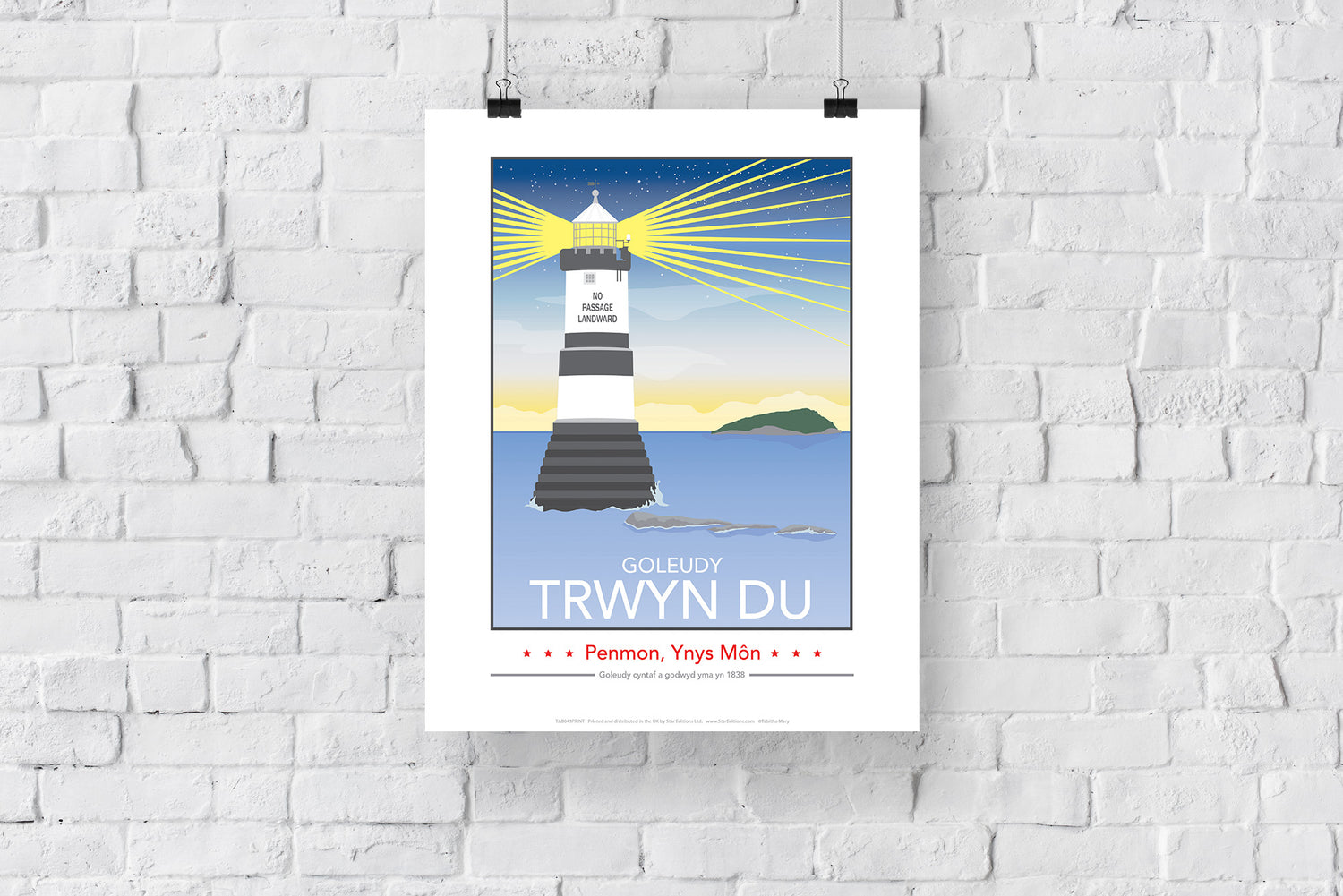 Goleudy Trwyn Du, Isle of Anglesey - Art Print