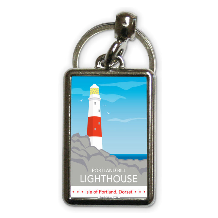 Portland Bill, Portland, Dorset Metal Keyring