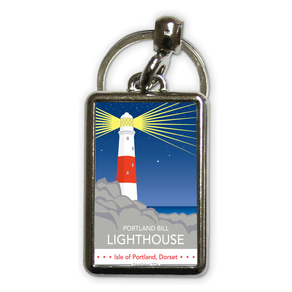 Portland Bill, Portland, Dorset Metal Keyring