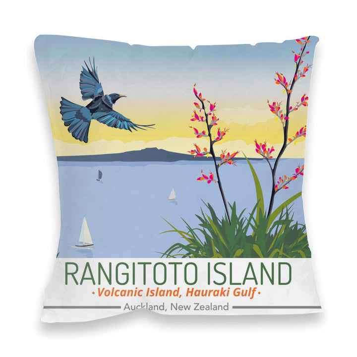 Rangitoto Island, Auckland, New Zealand Fibre Filled Cushion