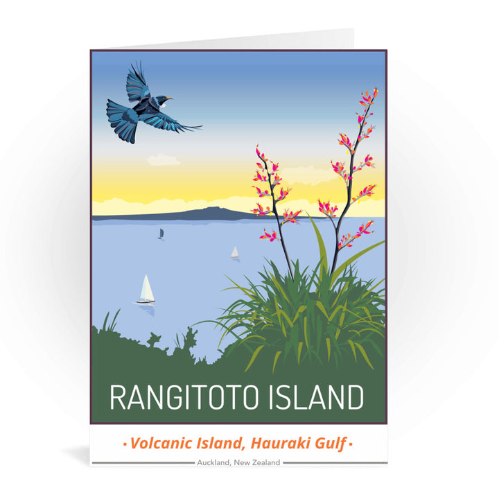 Rangitoto Island, Auckland, New Zealand Greeting Card 7x5