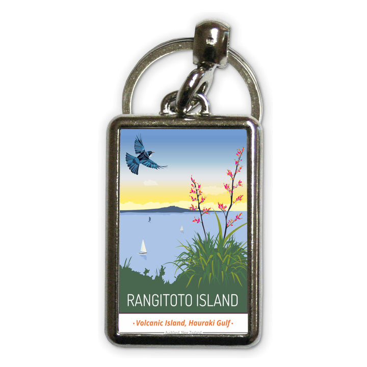 Rangitoto Island, Auckland, New Zealand Metal Keyring