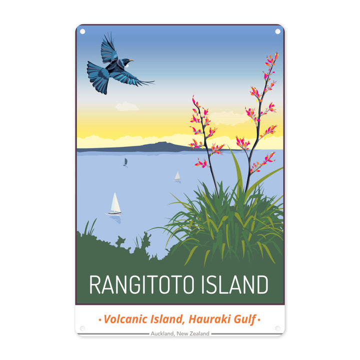 Rangitoto Island, Auckland, New Zealand Metal Sign