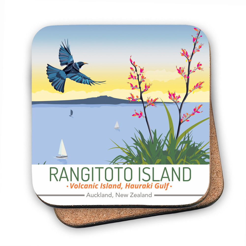 Rangitoto Island, Auckland, New Zealand MDF Coaster