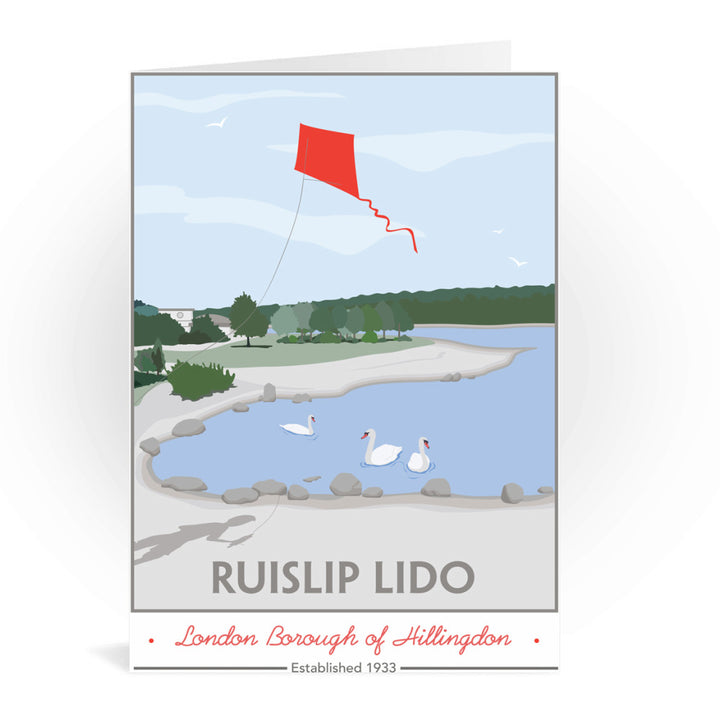 Ruislip Lido, Middlesex Greeting Card 7x5