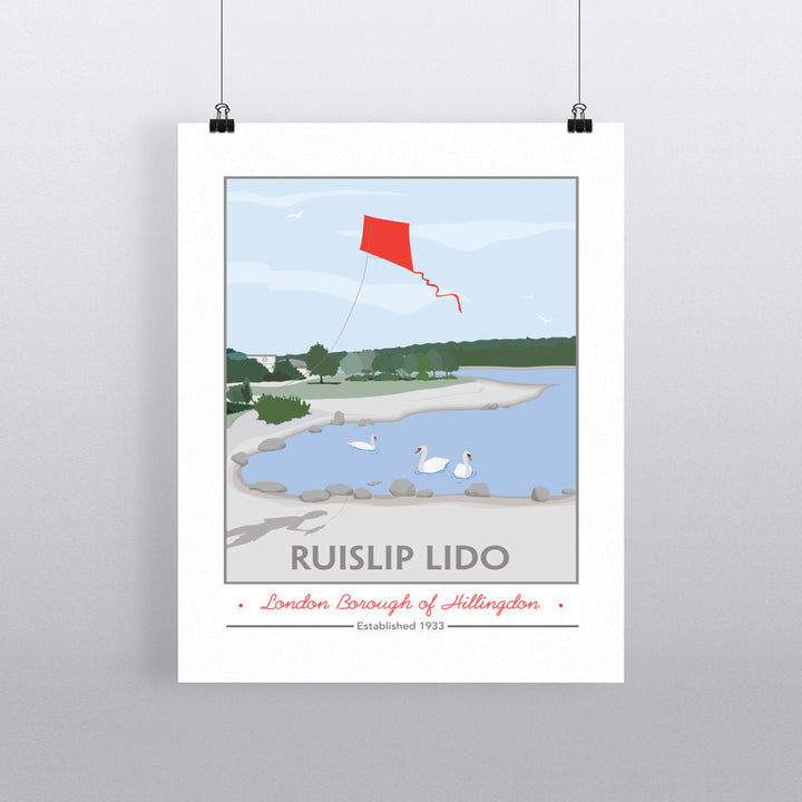Ruislip Lido, Middlesex 90x120cm Fine Art Print