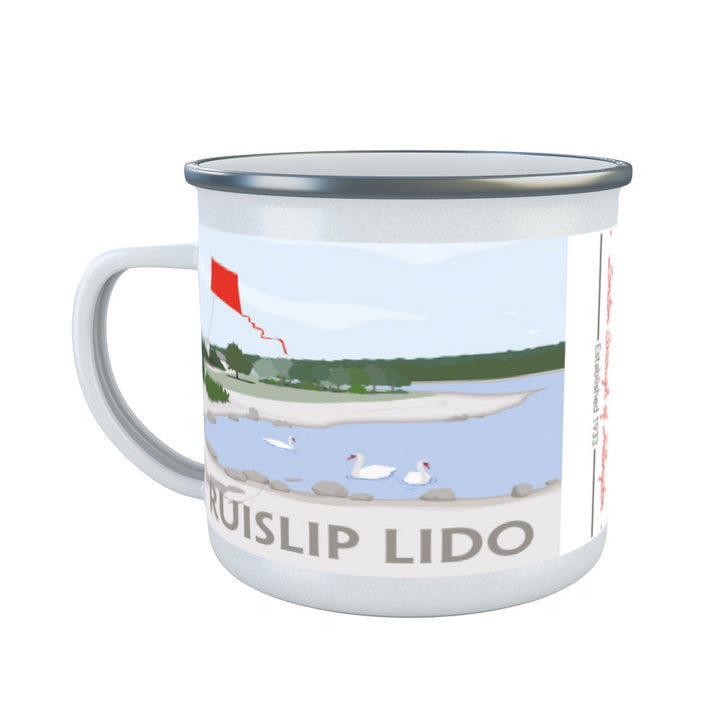 Ruislip Lido, Middlesex Enamel Mug