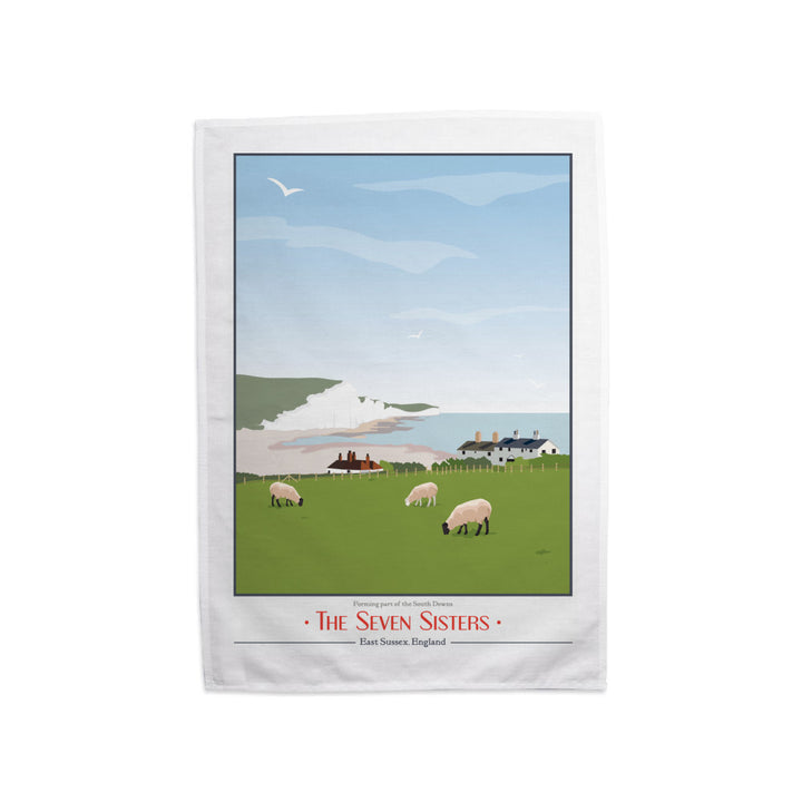 The Seven Sisters, East Sussex Tea Towel