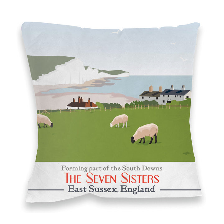 The Seven Sisters, East Sussex Fibre Filled Cushion