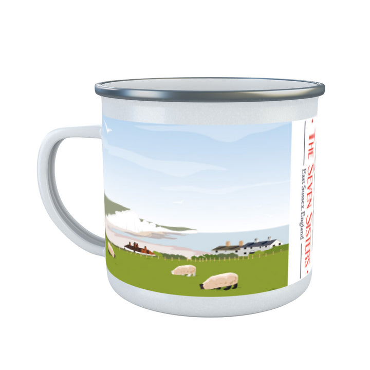 The Seven Sisters, East Sussex Enamel Mug