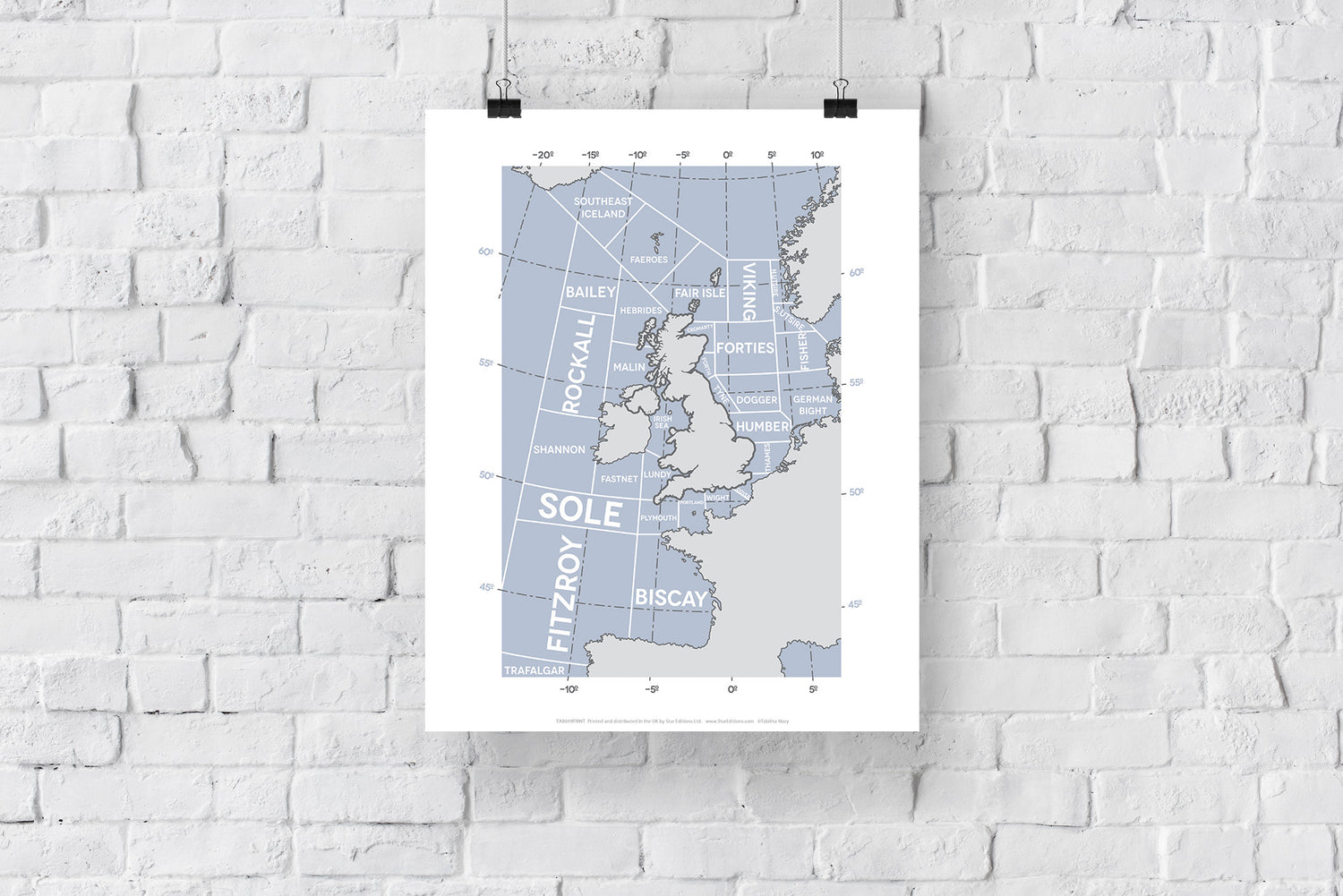 The Shipping Forecast Regions, - Art Print
