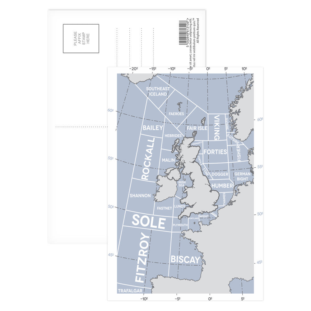 The Shipping Forecast Regions, Postcard Pack