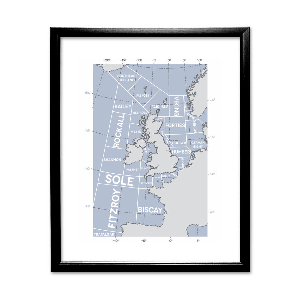 The Shipping Forecast Regions, - Art Print
