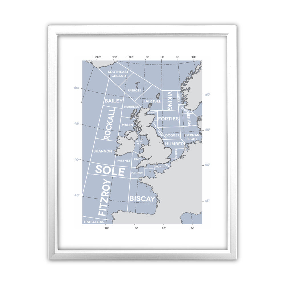 The Shipping Forecast Regions, - Art Print