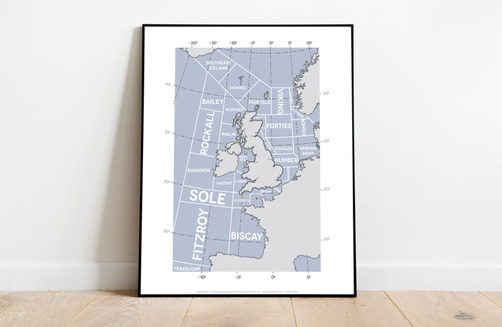 The Shipping Forecast Regions, - Art Print