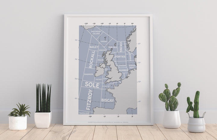 The Shipping Forecast Regions, - Art Print