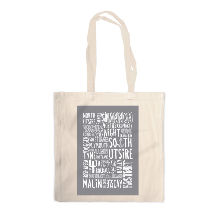 The Shipping Forecast Regions, Canvas Tote Bag