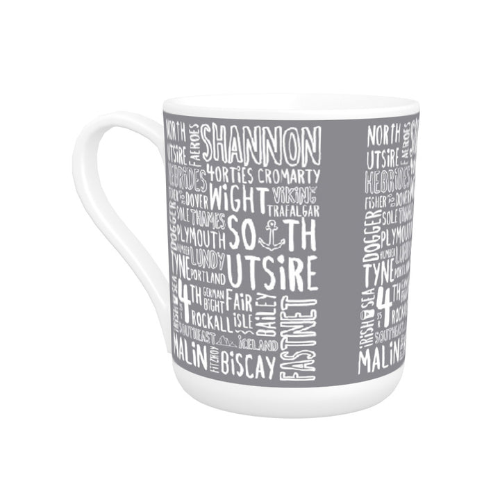 The Shipping Forecast Regions, Bone China Mug