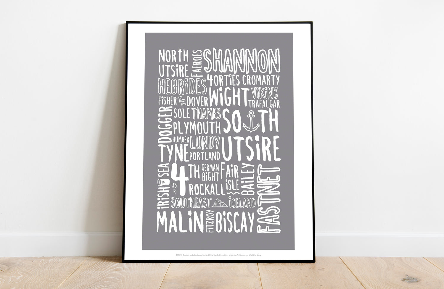 The Shipping Forecast Regions, - Art Print