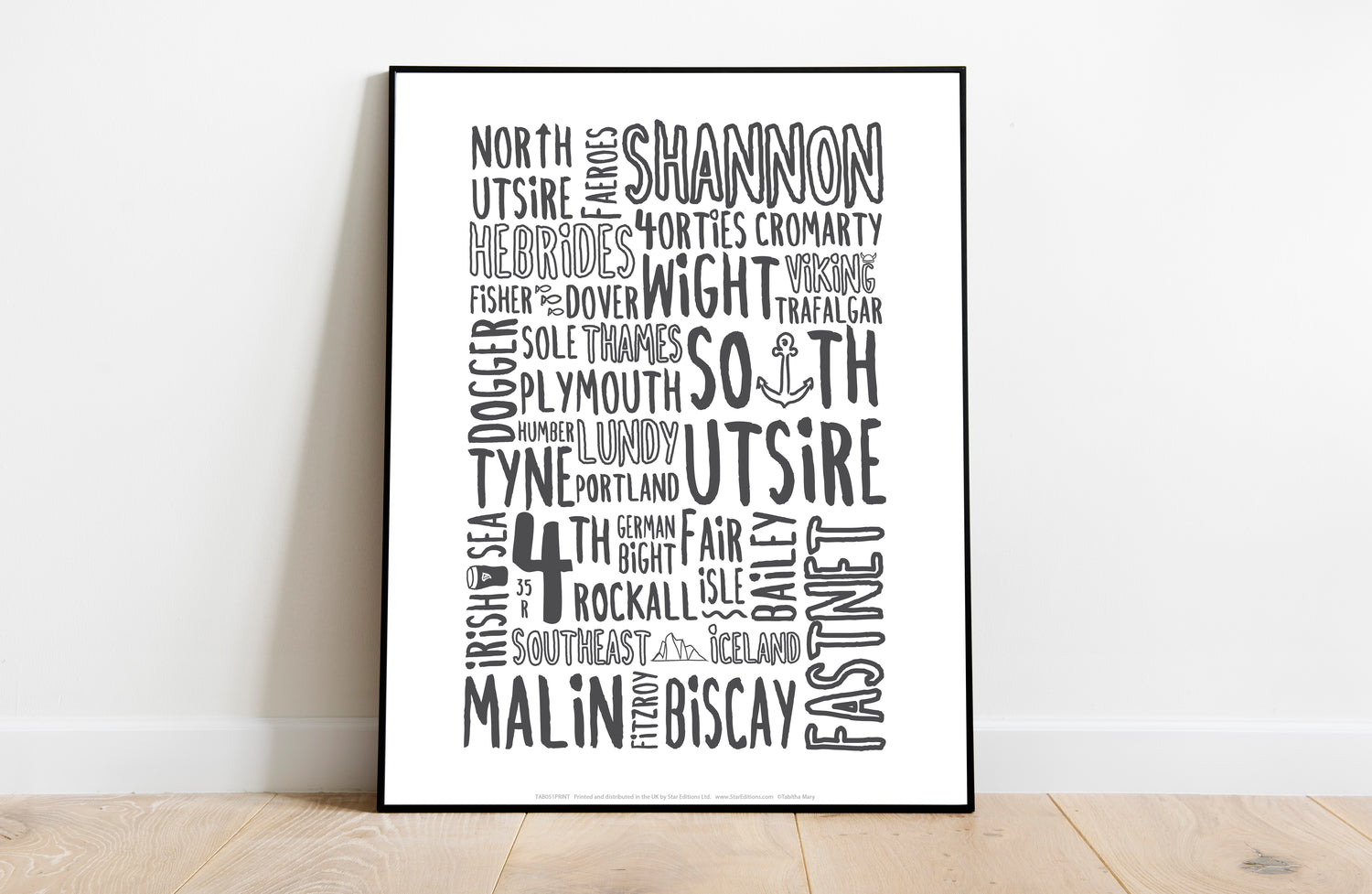 The Shipping Forecast Regions, - Art Print